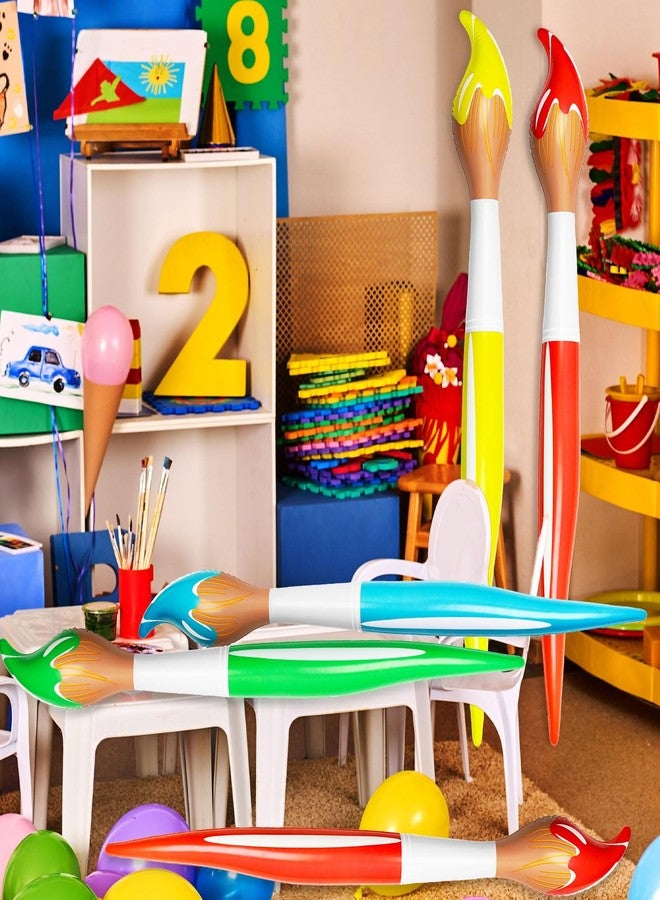 Denylo pro 6 Pcs Inflatable Paint Brushes for Back to School Party Decorations Giant Blow up Paintbrushes Large Art Paint Brushes Balloon for School Classroom Events and Birthday Party Decorations - Image 4